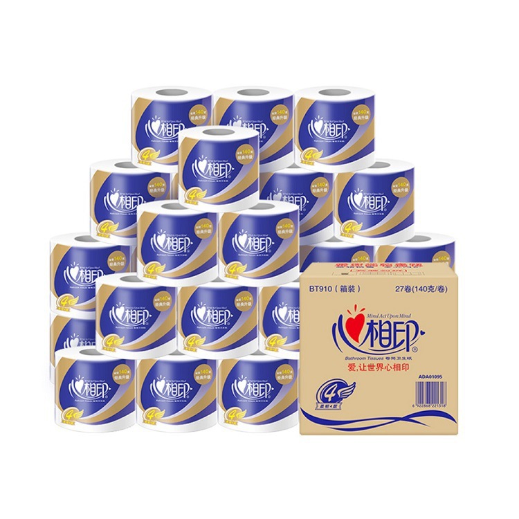 Xinxiangyin roll tissue roll paper toilet paper full box 27 rolls household toilet paper affordable full box wholesale