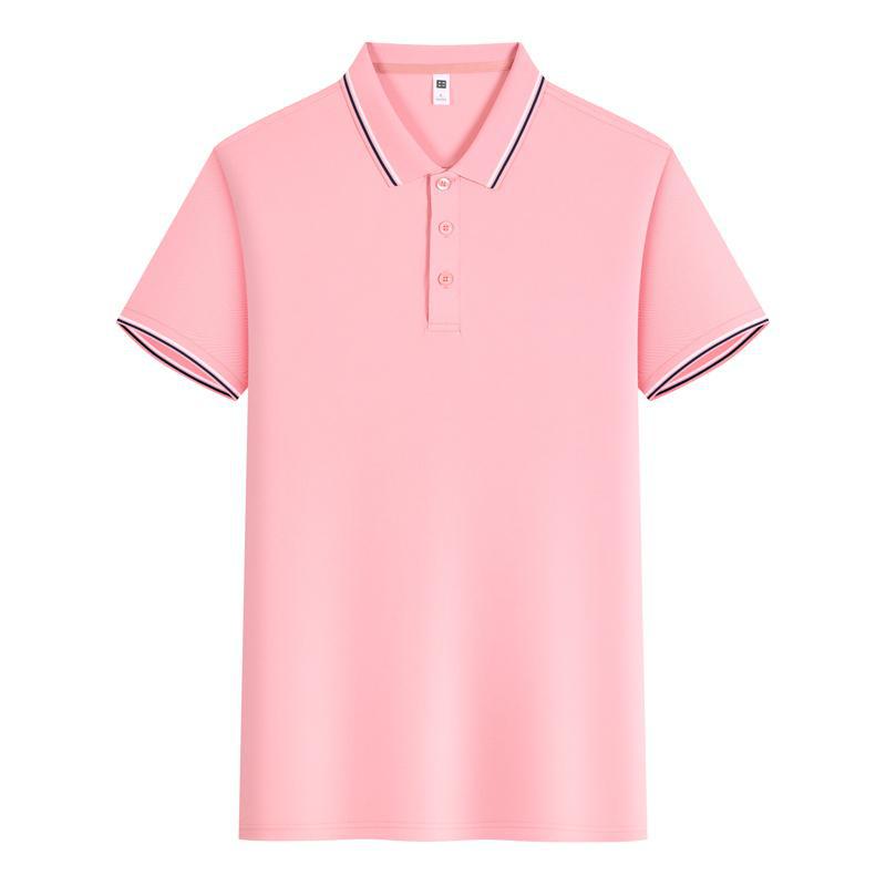 Spandex Polo Shirt Custom Printed Logo with Tie Edge T-Shirt Work Clothes Supermarket Service Staff Clothing Advertising Shirt