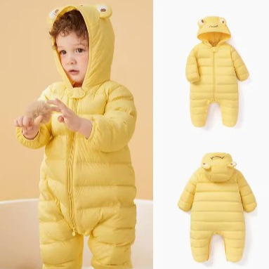 Off-season down jumpsuit winter baby down jacket warm baby clothes