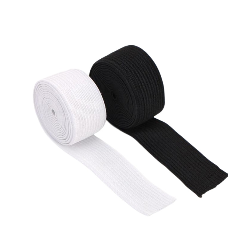 The Whole Plate of High-Elastic Elastic Bands, Widened and Thick Elastic Cuffs, Waistband, Black and White Elastic Elastic Ropes, Clothing Accessories, Free Shipping
