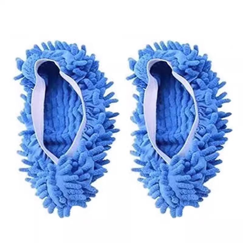 Thickened lint-free removable washable floor slippers floor mopping lazy mop chenille shoe cover cleaning mop