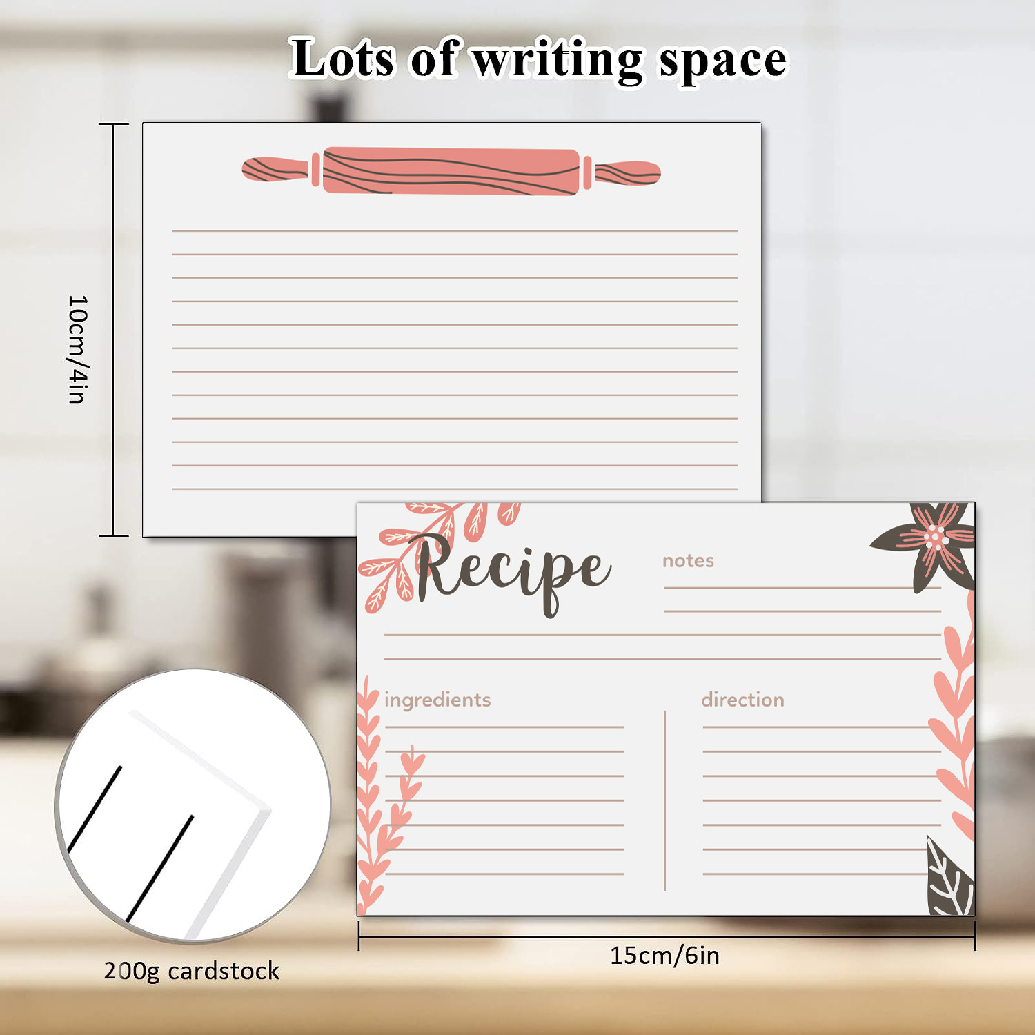 Amazon Tiktok Cross-Border Recipe Recipe Card Food Ingredient Record Card 157g Shopee Card