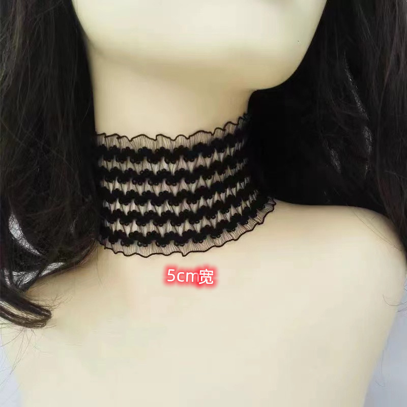 Korean Style All-match False Collar Women's Lace Necklace High Collar Neck Cover Scar Neck Jewelry Collar Neck Strap Autumn and Winter