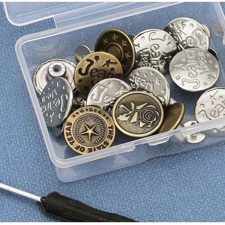 Jeans Buttons for Women, No Sewing, No Nails, Removable and Adjustable, Versatile Trousers Buttons, Flats Bottom, Waist-changing Buttons