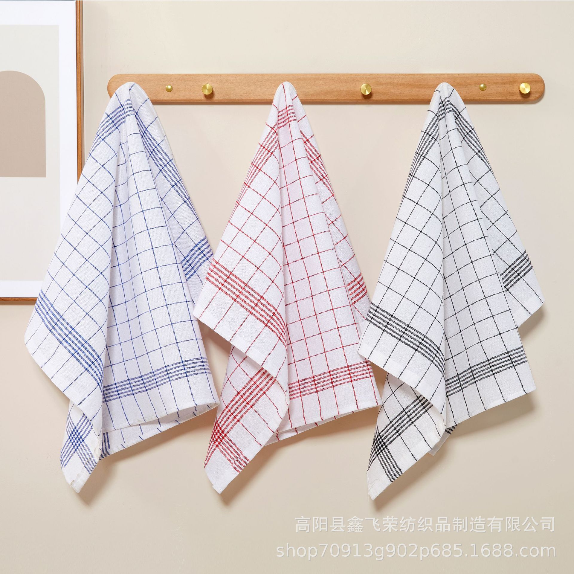 Кросс-бордерный ярлык доставка в наличии классическое клетчатое чайное полотенце кухонная салфетка