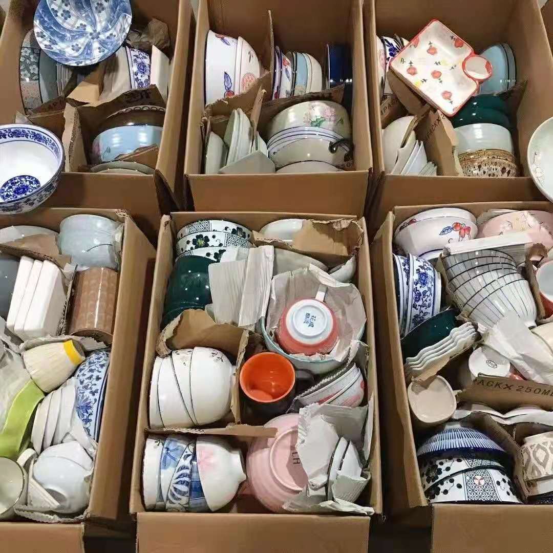 Stall ceramic Miscellaneous wholesale household Rice Bowl night market stall ceramic Miscellaneous 10 yuan 3-sample stall supply