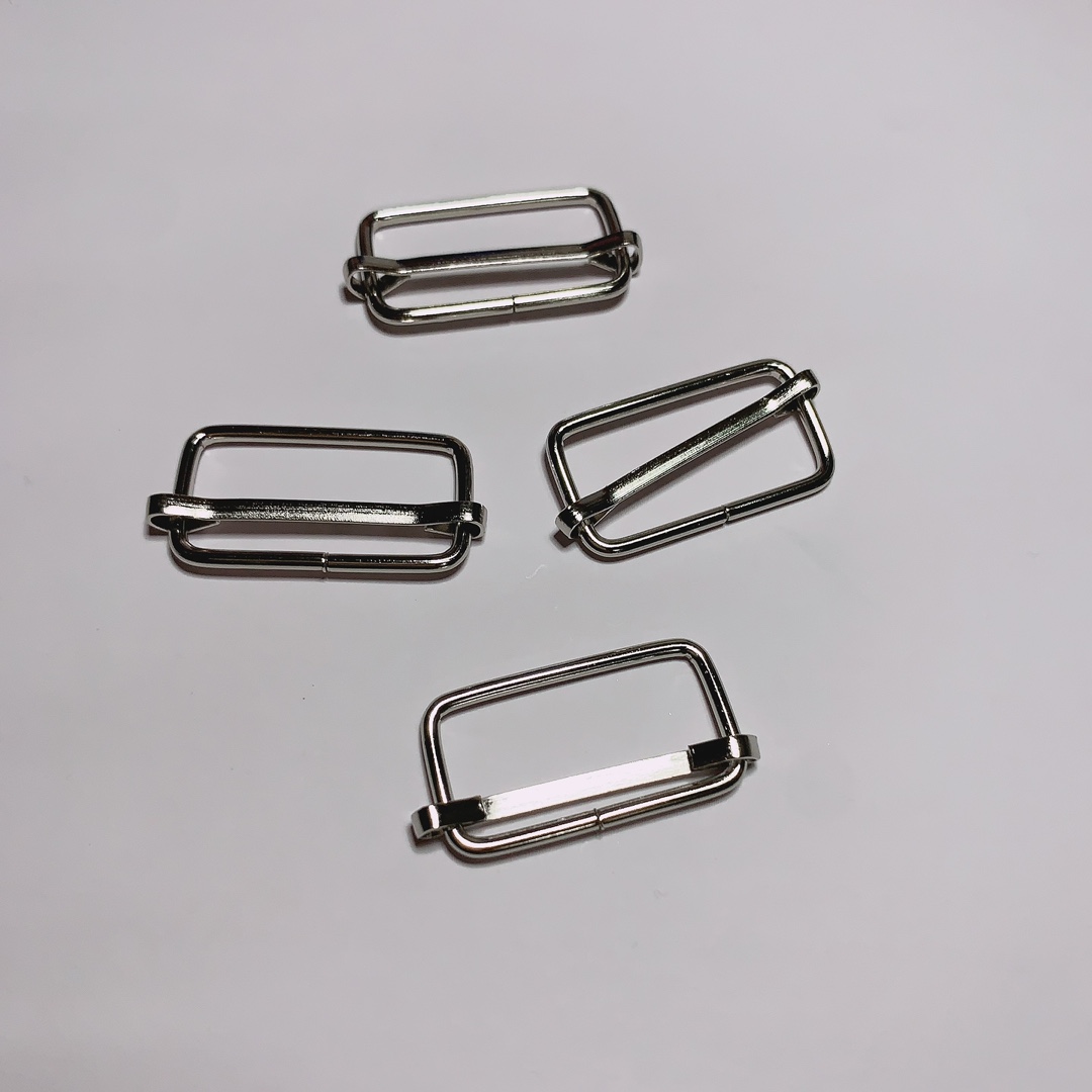 Metal Core Buckle Accessories for Shoes, Hats and Pants, Bag Straps, Adjustable Connection Buckle, Multiple Sizes Available, Silver Japanese Buckle