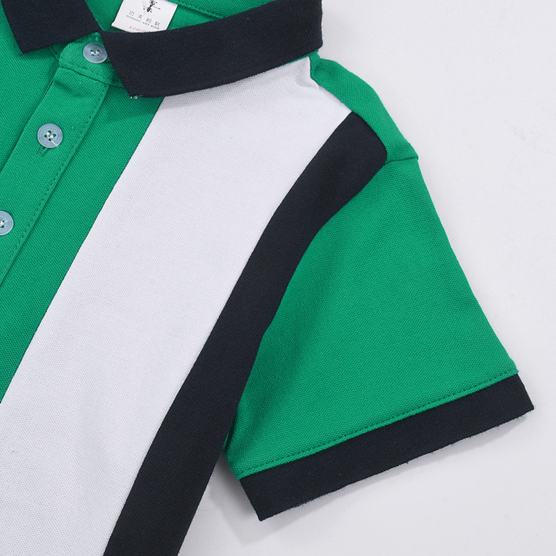 Kids Kidsren's T-Shirt Long-Sleeved Pure Cotton White Lapel Boys Polo Shirt Girls Primary School Students Middle School Uniforms