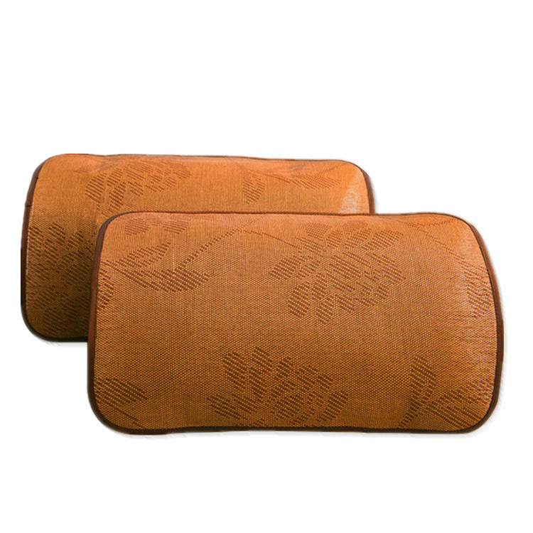 Wholesale summer summer mat pillowcase ice silk mat pillowcase summer rattan mat pillow leather summer mat pillow piece single double