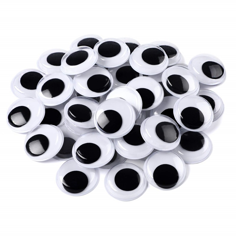 5-188mm Movable Eyes with Adhesive Eyes, Handmade diy Animal Toy Eyes, Movable Eyeball Stickers, Black and White Eyes
