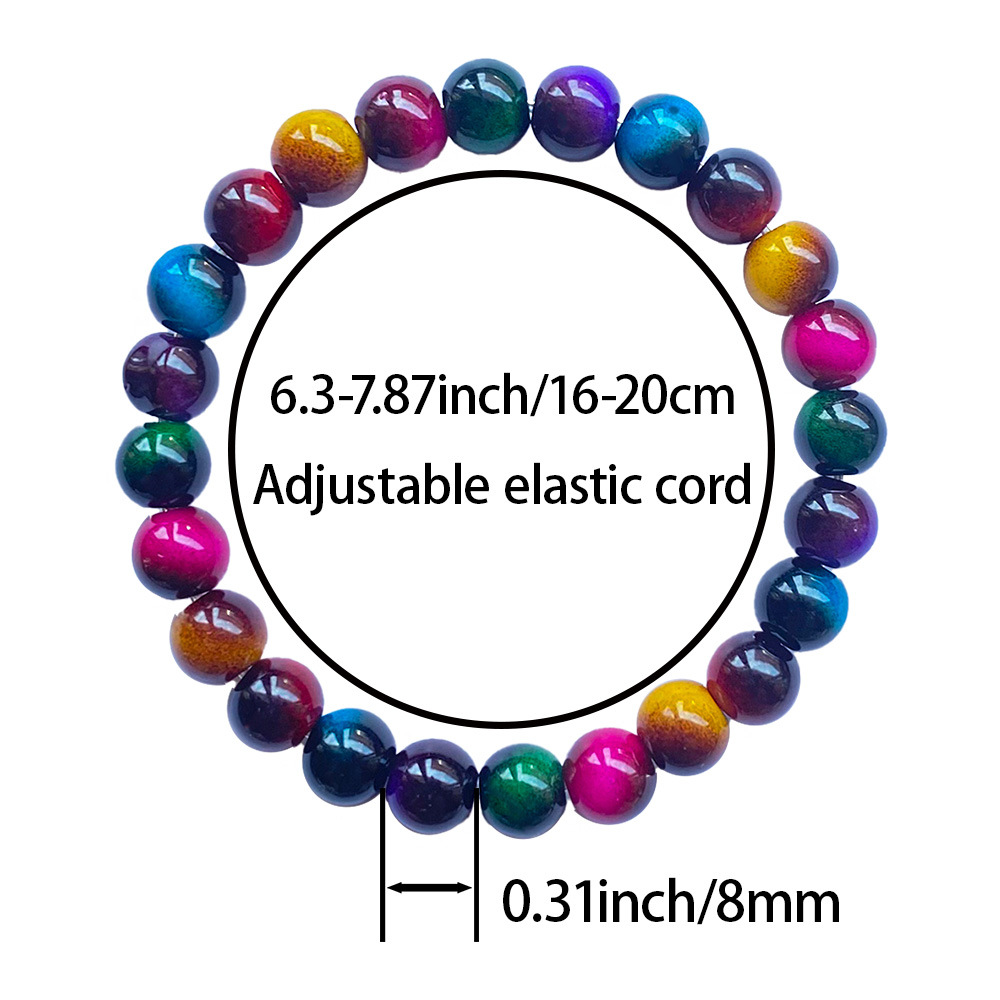 小渡饰品TEMU希音TK亚马逊爆款手链虎眼石爆款九件套蓝虎眼彩虎眼