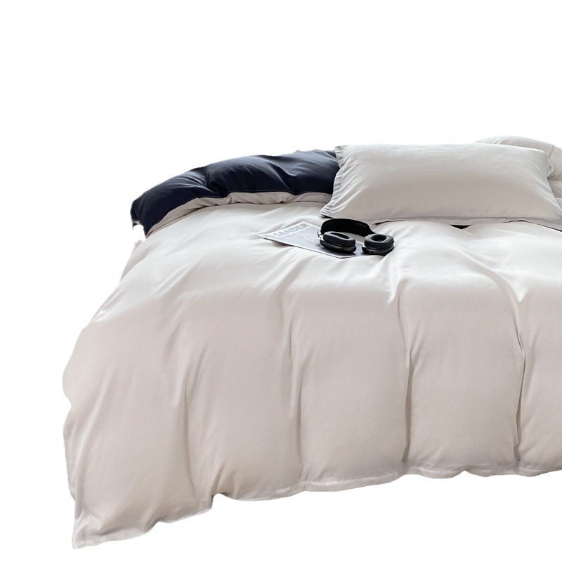 White Blue Black Quilt Complete Set Student Dormitory Six-piece Set Single Bed Supplies Double Thickened Eight-piece Set