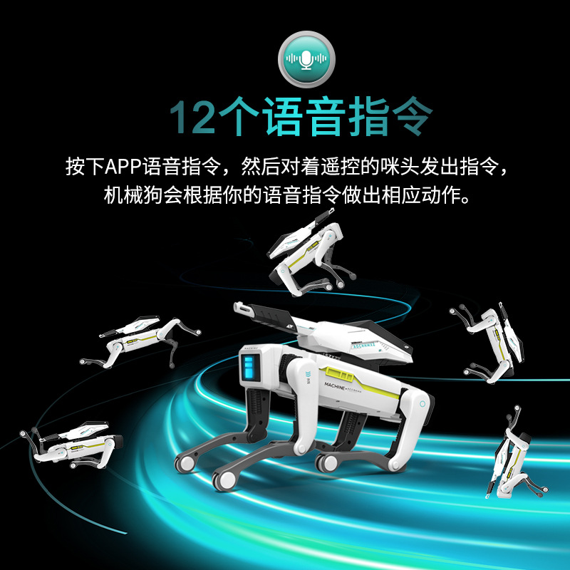 New Smart Remote Control Robot Dog Ai Programming Children's Educational Remote Control Toy Dog Birthday Gift for Little Boys Large Size