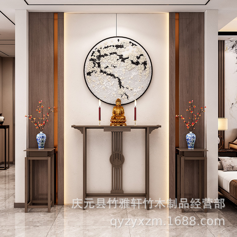 New Chinoiserie Entrance Hall Table Narrow Strip Table for Table Economical Home Modern Buddha Table Altar Tribute Table