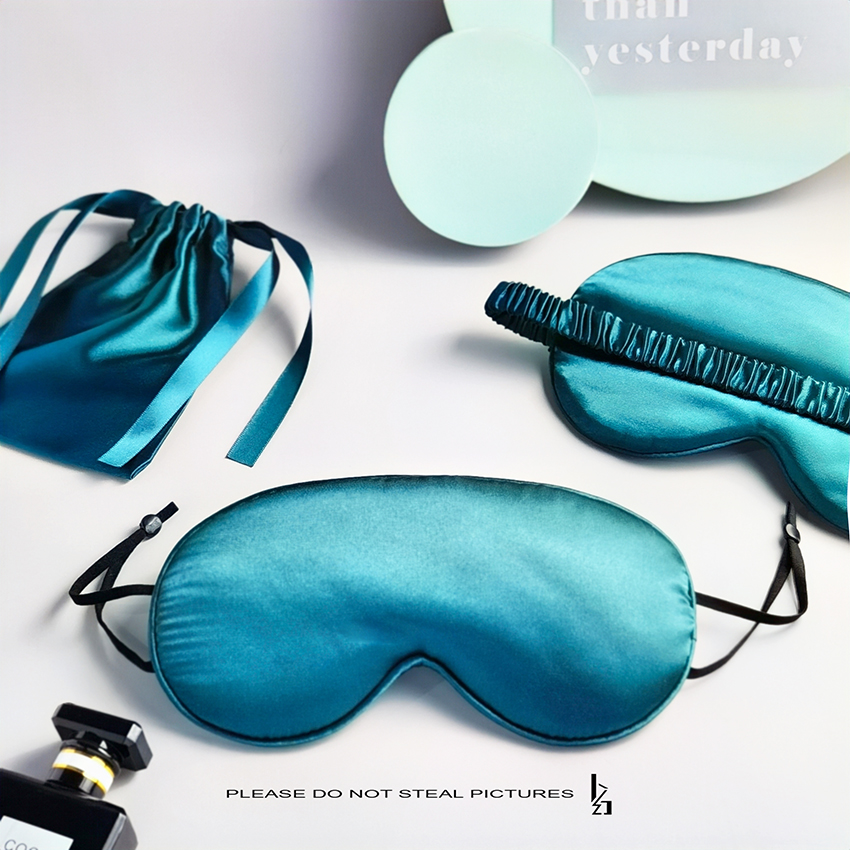 Silk Eye Mask Sleeping Black Shading Breathable Ear Hanging Soft Silk Women's and Men's Sleeping Eye Mask suit Xueyun