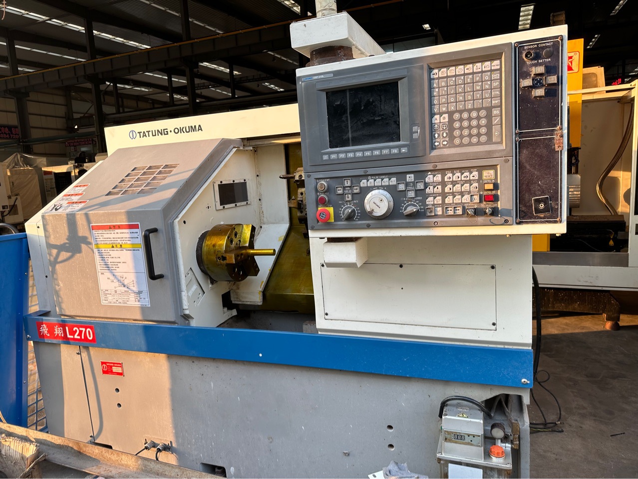 Okuma Cnc Lathe, L270, Okuma System, 8inch Chuck with Tailstock, Machine Beautiful Perfect