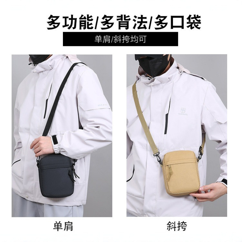 Hot Selling Simple Men's Bag Solid Color Cross-border Shoulder Mini Square Bag Casual Shoulder Bag Crossbody Bag Light Men's Waist Bag