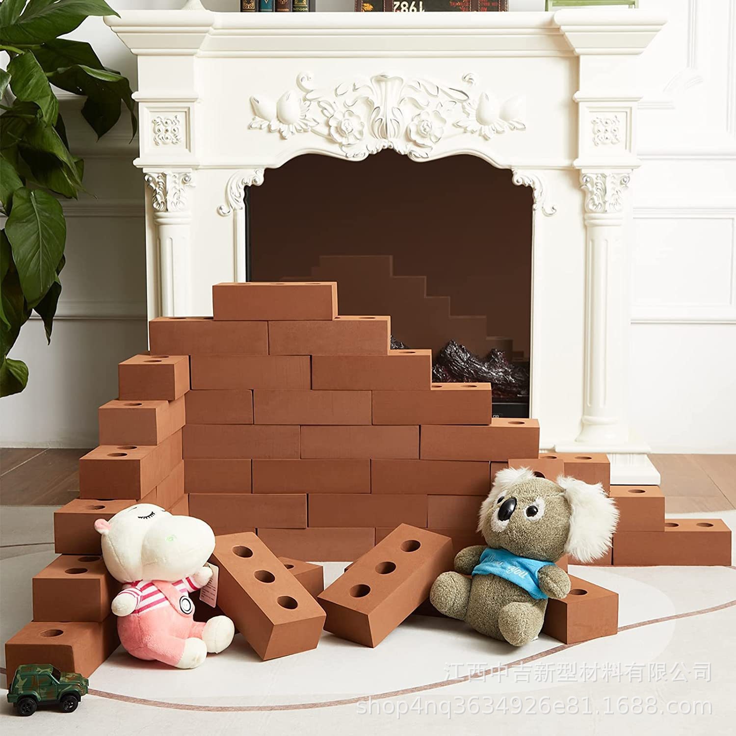 DIY Children's Early Education Safety Educational Assembled Brick Mortise Structure Toy Brick Building Blocks eva Environmental Protection Material Cross Border