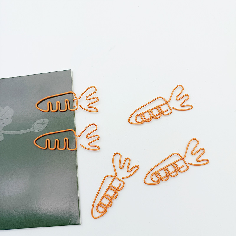 Новая булавка в виде моркови, креативная, симпатичная, специальной формы, бумажная скрепка