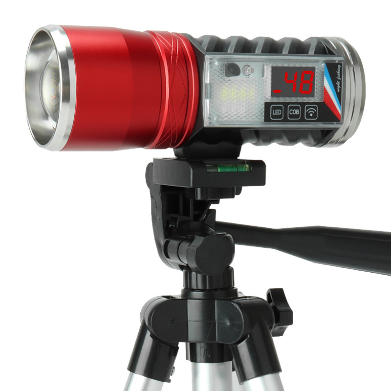 New Smart Six-Light Source Night Fishing Light USB Mobile Phone Rechargeable Battery Detachable T6 Blue Light Strong Light Fishing Light