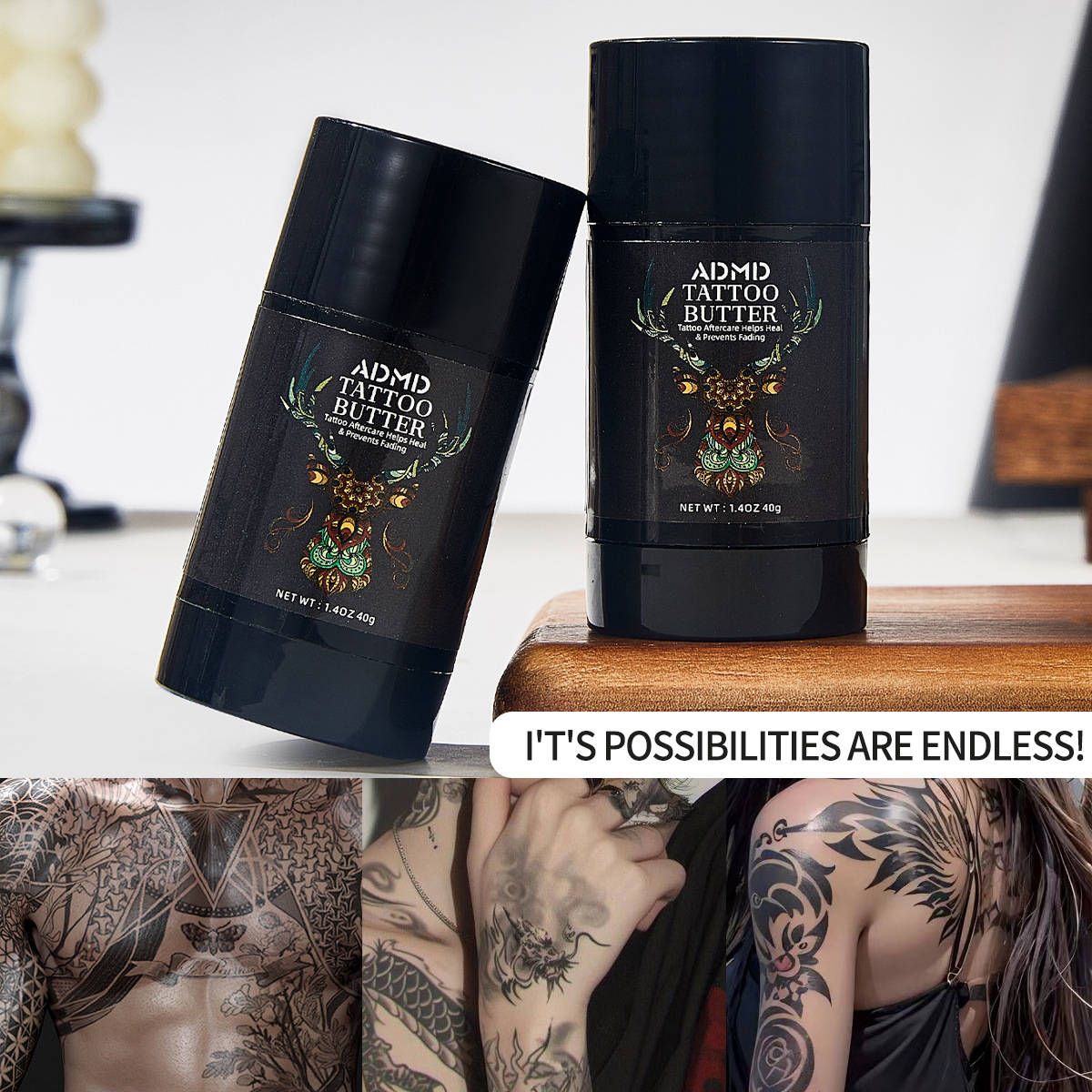 Cross-Border Popular Admd Tattoo Care Stick Solid Color Tattoo Cream Tattoo Cream Tattoo Enhanceblam