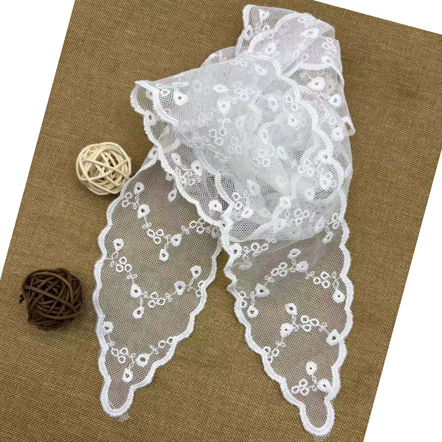 Вышитая кружевная универсальная сладкая лента для волос с длинным бантом, завязка для волос, длинный шифоновый шарф, пояс, оптовая продажа