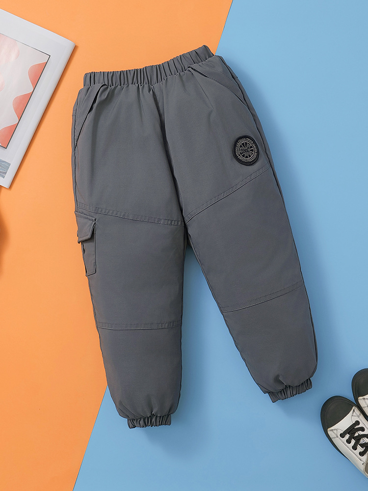 Children's down Pants for Boys, Outerwear for Winter 2025, Girls' Thickened Graphene Thermal Storage Casual Pants, Baby Thermal Pants