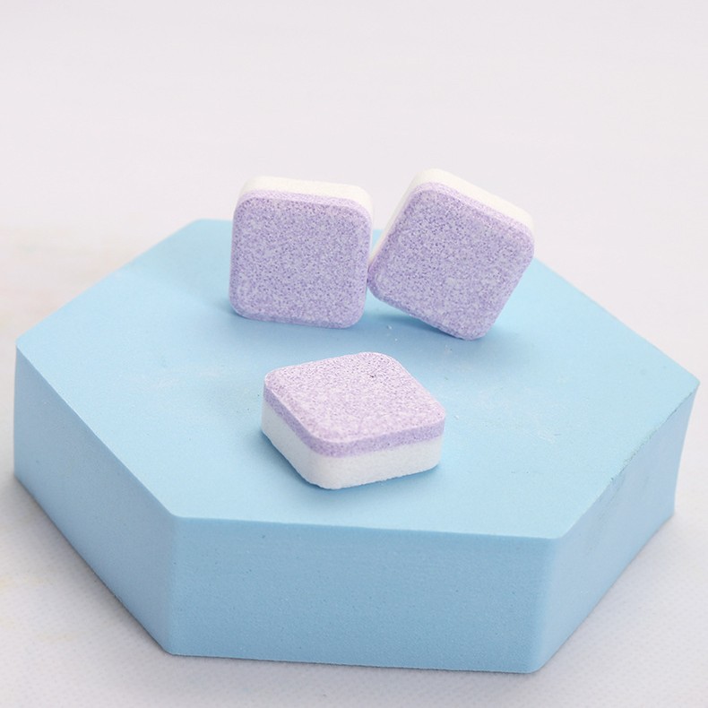 Cross-Border Temutiktok Dishwashing Block Dishwasher Special Solid Detergent Dishwashing Tablets Cleaning Tablets Bright Dish Purple and White