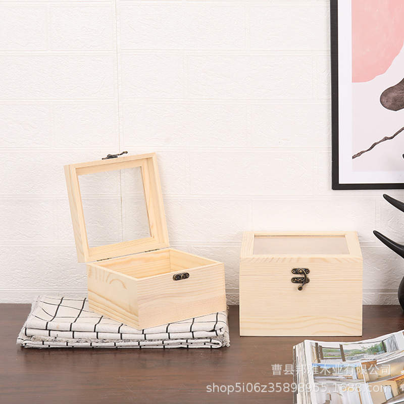 Деревянная коробка для конфет для подружки невесты в европейском стиле, коробка с стеклянной крышкой, подарок на день рождения, праздничный подарок