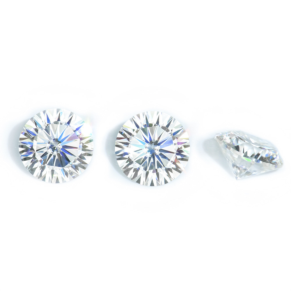 Round Twelve Hearts Twelve Arrows/Six Hearts and Fifth Arrows Cinnamon Thai Material 5A Cut Zircon Cubic Zirconia Loose Stone