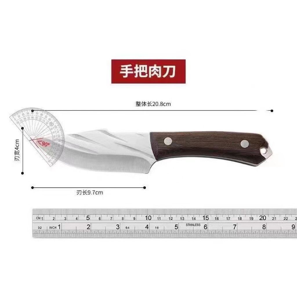 Mongolian hand-held meat knife high manganese steel forged pure hand-cut meat barbecue knife to eat meat hand-held steak fruit knife
