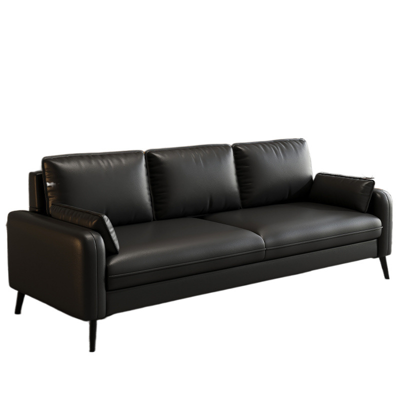 Italian Light Luxury Technology Fabric Sofa Living Room Small Apartment Double Three Seats Modern Simple Cat Claw Leather Sofa