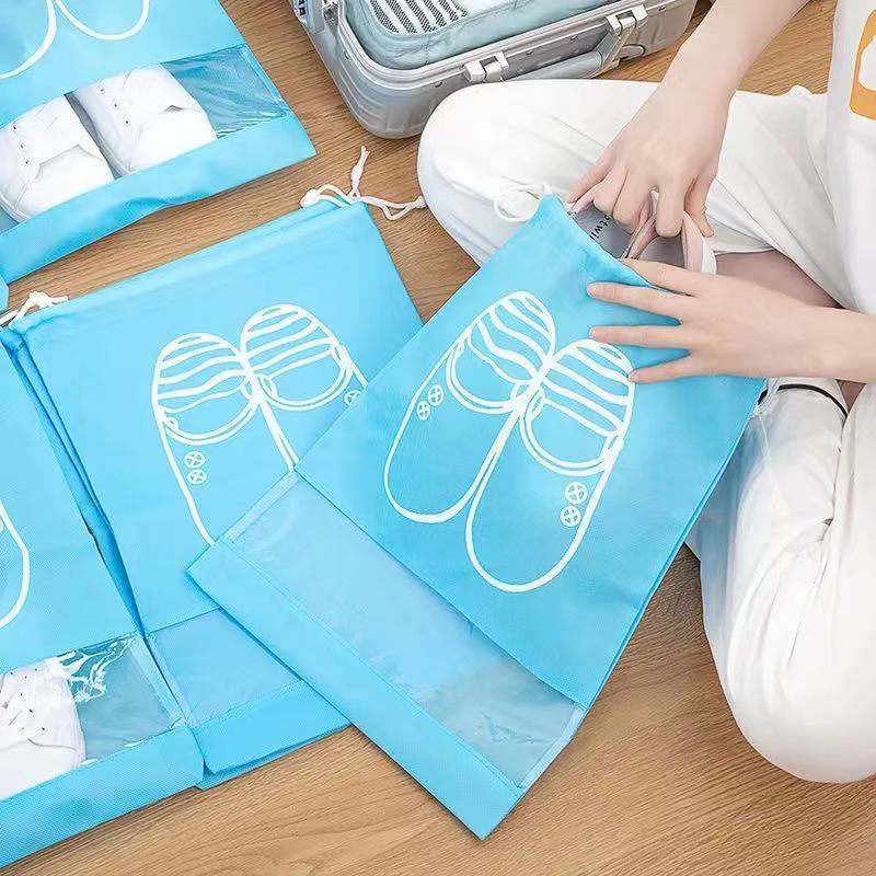 Shoe Storage Bag Non-woven Dustproof Shoe Bag Travel Shoe Cover Bag Shoe Storage Artifact Beam Storage Bag