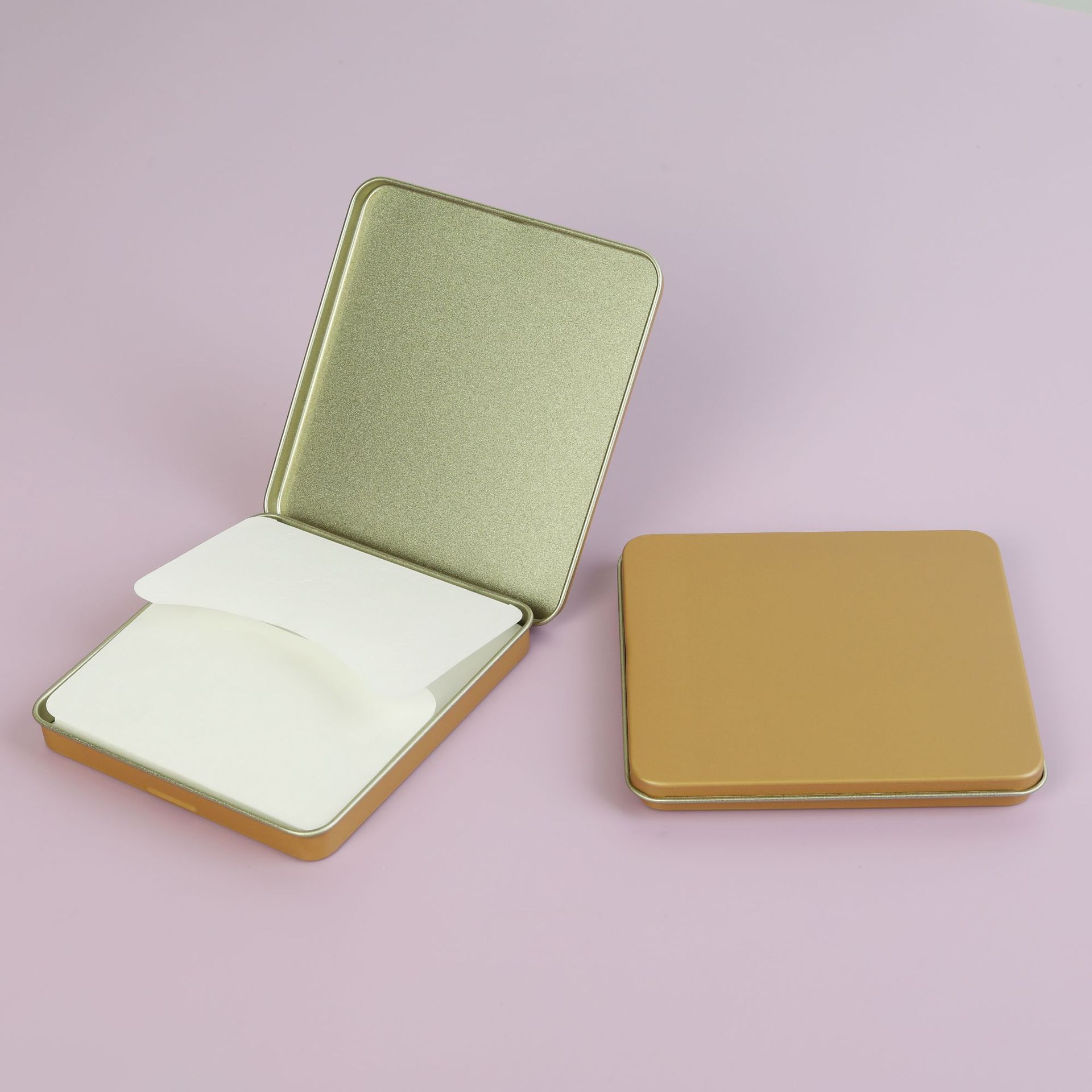 В наличии, жестяная коробка для прессованного чая, маленькая квадратная, упаковка для печенья