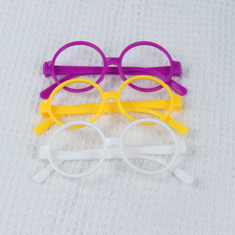 Children's Glasses Frame for Girls, Cute, Trendy, Round, Lensless, Baby Boy, Korean Style Princess, Versatile Retro Decorative Frame