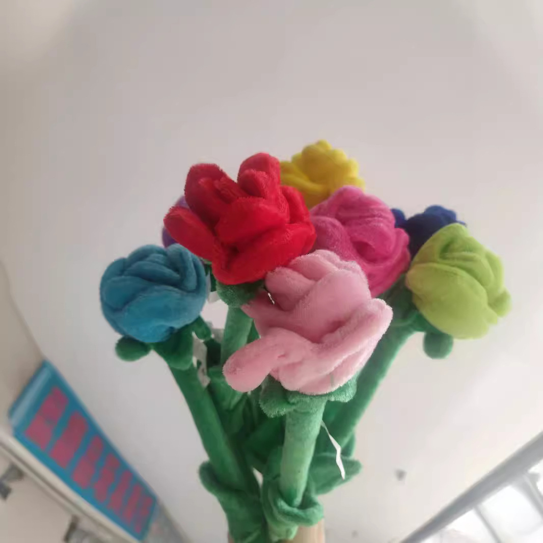 Fabric Cartoon Rose Plush Toy Scene Layout Simulation Home Flower Decoration Hotel Decoration Wholesale