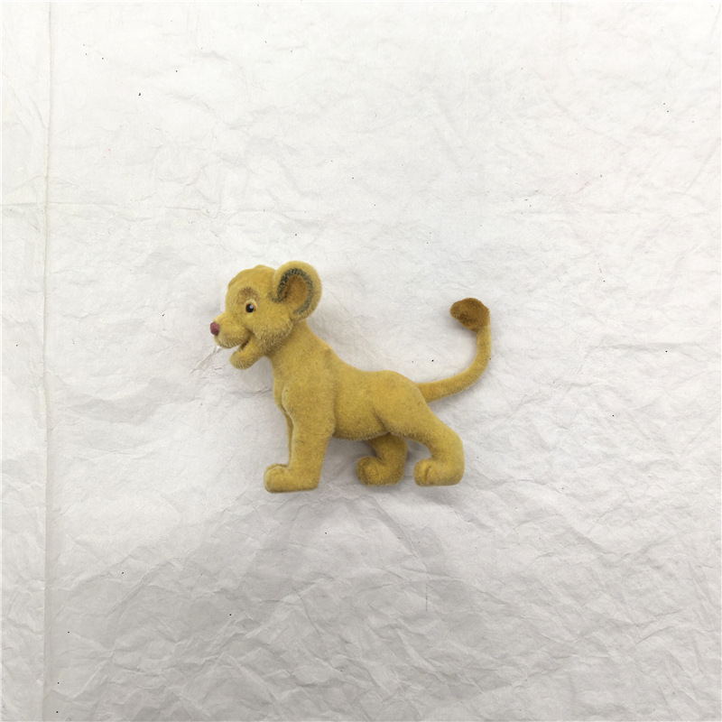 Foreign Trade Bulk Cartoon Animated Lion King Simba Flocked Hand-made Toy Ornaments Young Flocked Simba
