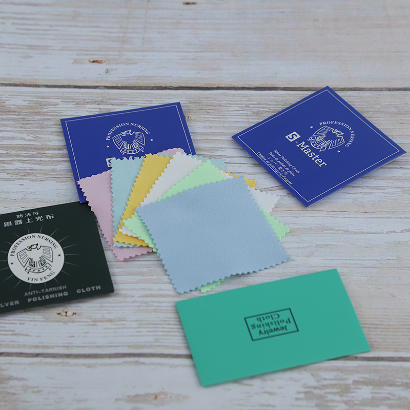 Silver cleaning cloth 8*8 printable logo silver jewelry jewelry cleaning wiping cloth glasses cloth double-sided velvet gold cleaning cloth