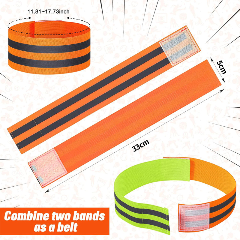 High-Reflective Leg Bands for Warning and Safety, Suitable for Cycling at Night, Leg Straps for Night Running, Reflective Wristbands, Outdoor Enthusiast Gear
