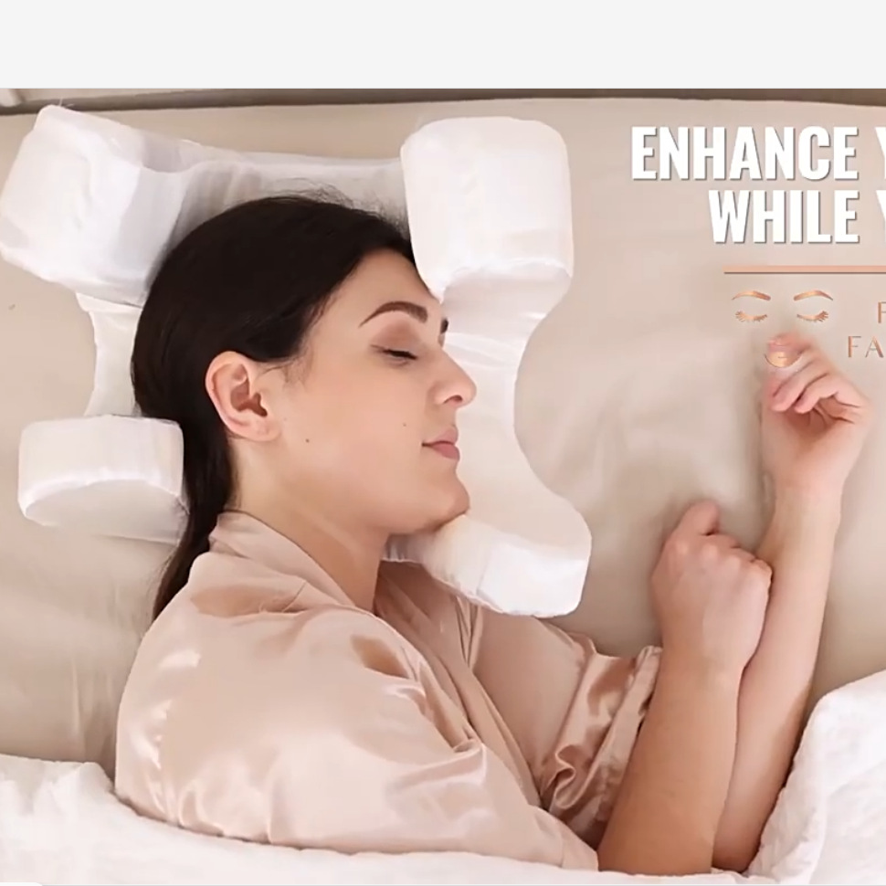 Cross-Border New Product Beauty Pillow Perfect Face Pillow Super Soft Cushioning Sleeping Pillow Beauty Sleep Facial Decompression Sleep Pillow