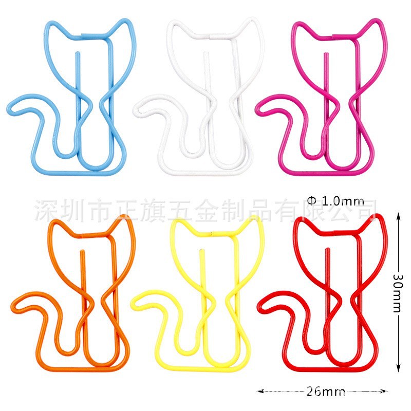 Cross-border hot selling animal sitting dog paper clip golden cross shaped paper clip dachshund dog cute paper clip