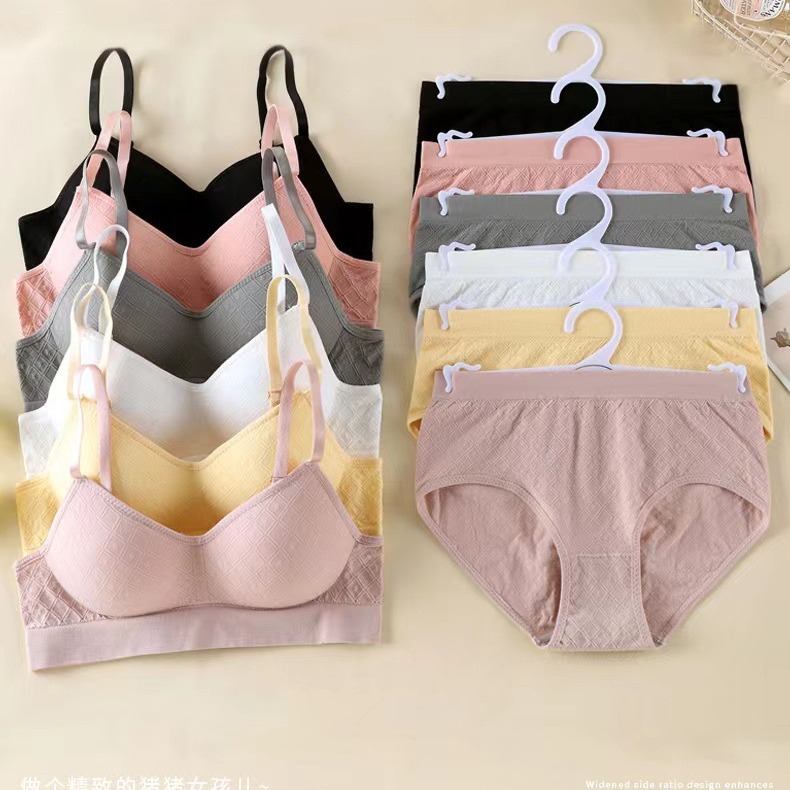 Бюстгальтер для девочек с фиксированной трехмерной хлопковой прокладкой, три ряда, три кнопки, комплект нижнего белья