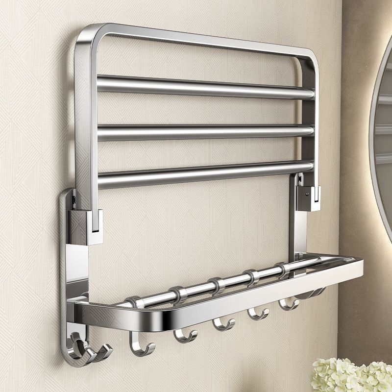 304 Stainless Steel Punch-Free Towel Rack Bathroom Storage Rack Bathroom Storage Rack Toilet Towel Rack Wall-Mounted