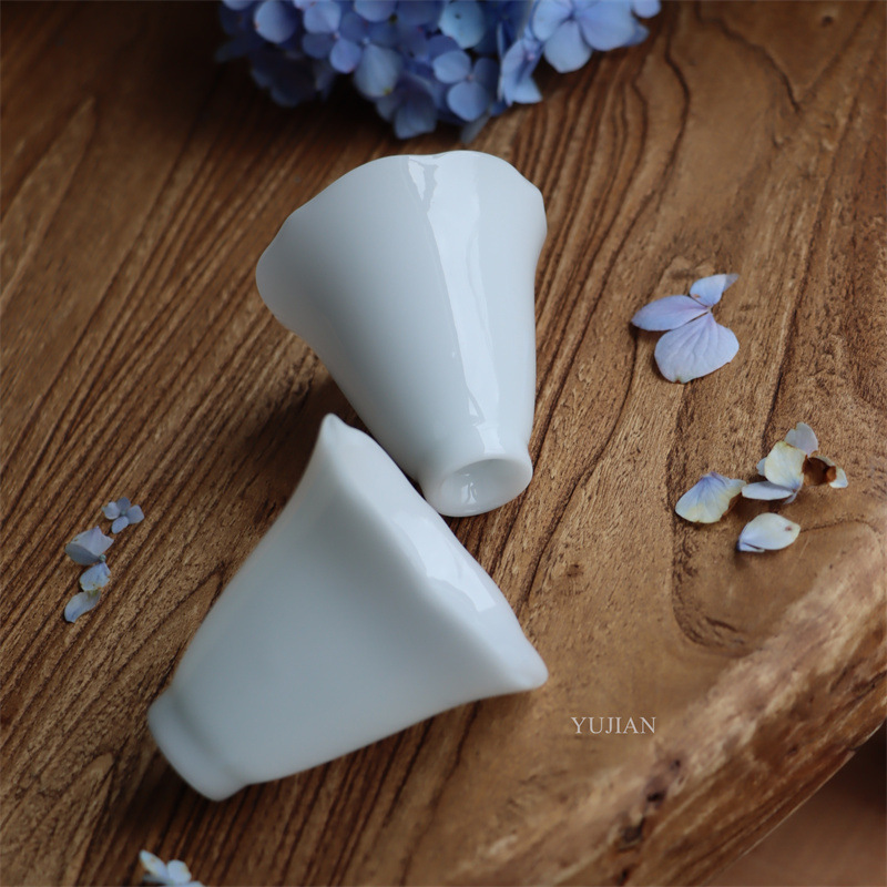 Чашка из белого фарфора Дэhua, ручная работа, универсальная ароматная чашка, набор кунг-фу, чашка для дегустации