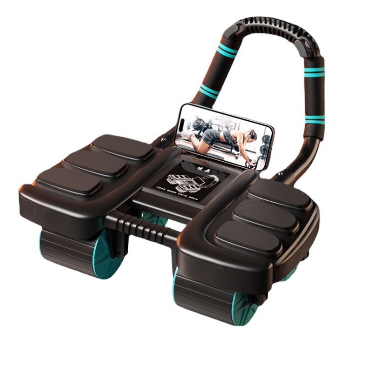 New intelligent four-wheel abdominal strengthening wheel automatic rebound elbow brace abdominal muscle training artifact six elbow brace abdominal rolling wheel movement