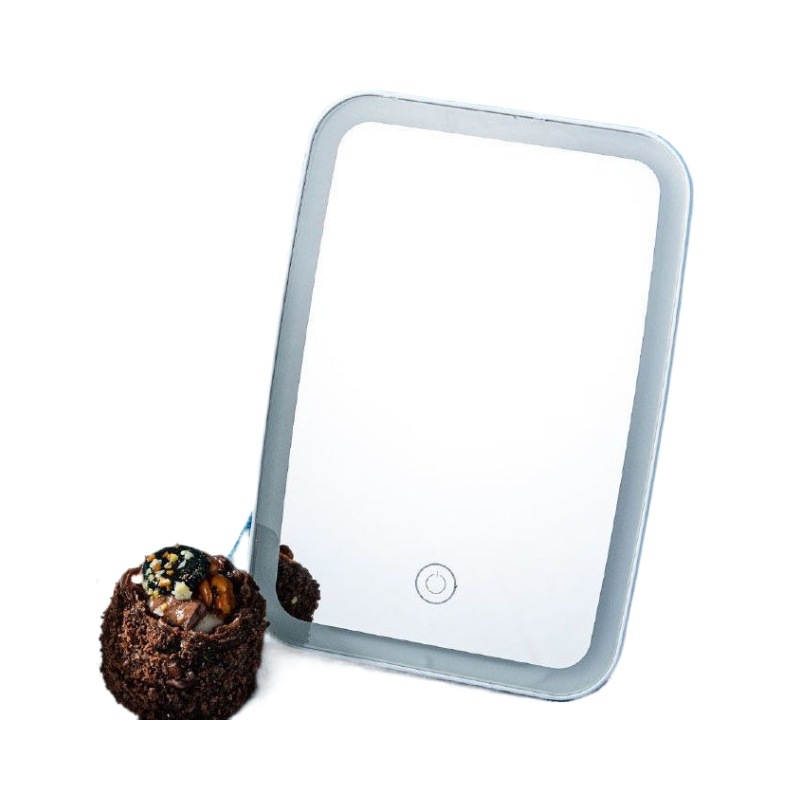 led makeup mirror with light fill light female folding Internet celebrity student ins style small mirror dormitory desktop portable dressing mirror