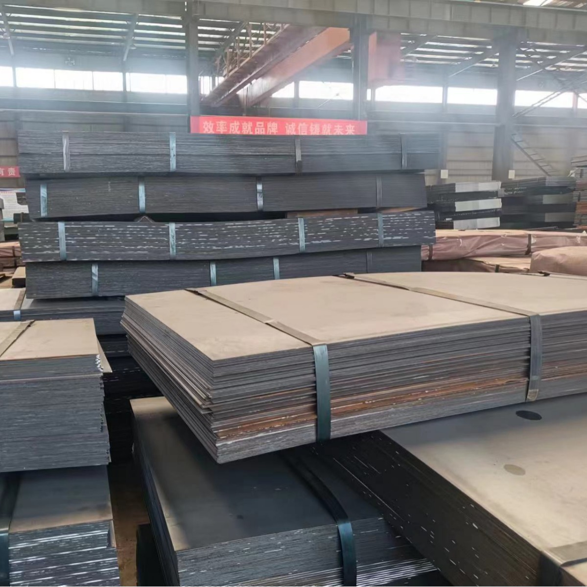 Export SPA-H weather resistant steel plate, Q235NH flat steel processing, garden landscape special material in stock