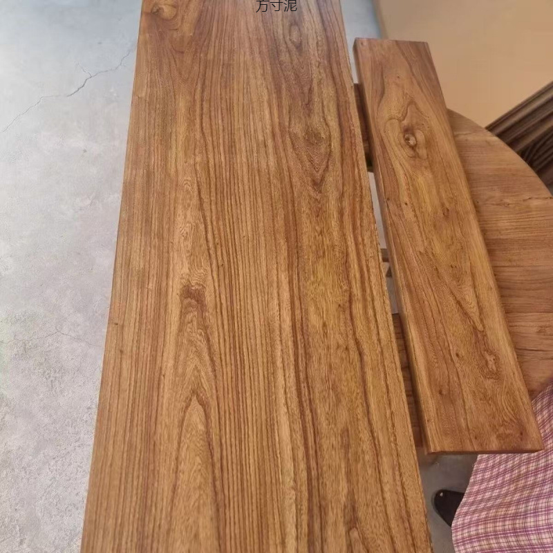Elm Wood Board Solid Wood Large Board Weathered Panel Desktop Board Retro Board Old Bar Elm Board Desk Dining Table Wholesale
