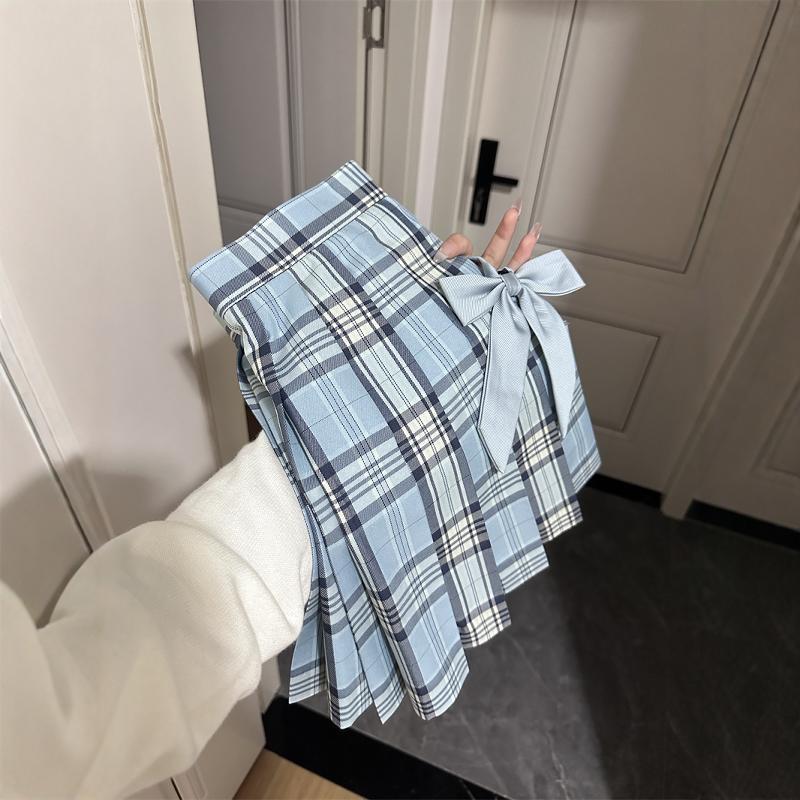 Юбка JK в клетку, короткая юбка, униформа