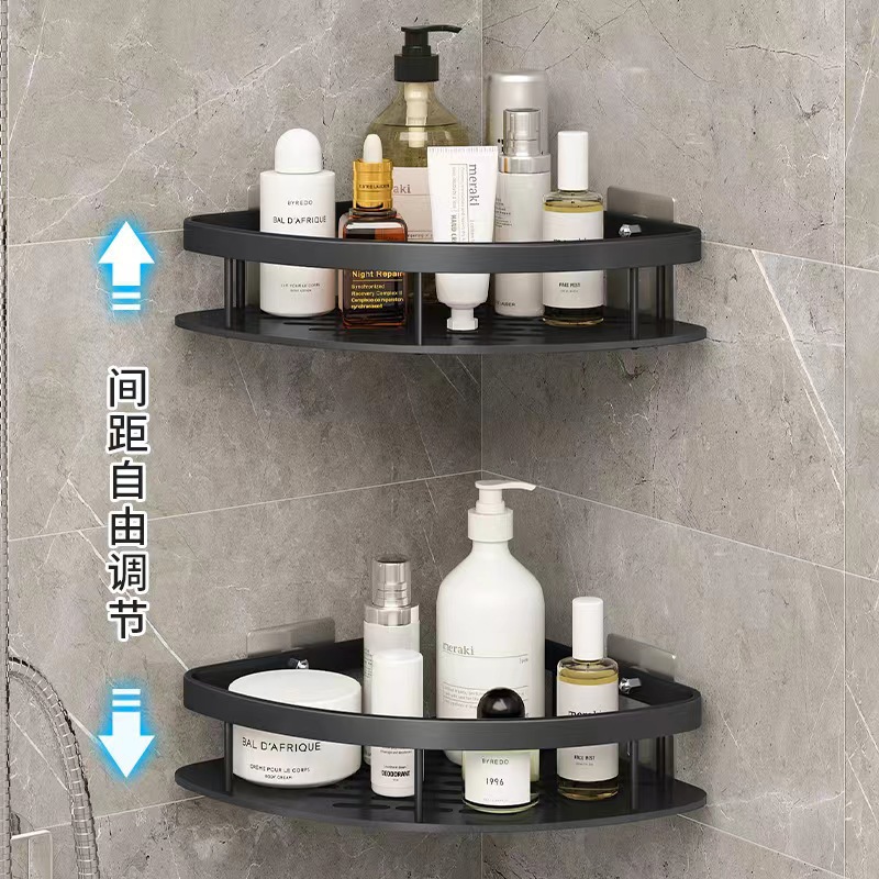 Punch-free Toilet Bathroom Triangle Rack Wall-mounted Toilet Toilet Bath Washstand Wall Storage